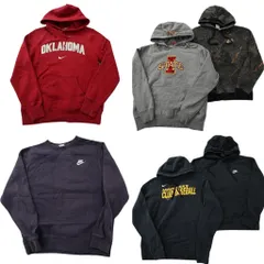 古着卸 まとめ売り ナイキ NIKE スウェット 6枚セット (メンズ S /M ) アーチロゴ カレッジ風 スウォッシュロゴ フーディー 中古 ND0497