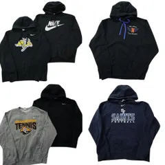古着卸 まとめ売り ナイキ NIKE スウェット 6枚セット (メンズ M ) カレッジ風 フーディー クルーネック ワンポイント 中古 古着 ND0496
