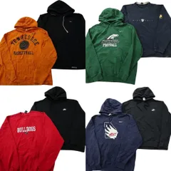 古着卸 まとめ売り ナイキ NIKE スウェット 8枚セット (メンズ 2XL /3XL ) フーディー スウォッシュロゴ カレッジ風 中古 古着 ND0492
