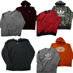 古着卸 まとめ売り スポーツブランドMIX スウェット 7枚セット (メンズ L ) ジョーダン アディダス トレフォイル フーディー 中古 ND0484