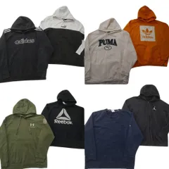古着卸 まとめ売り スポーツブランドMIX スウェット 8枚セット (メンズ 2XL ) アンダーアーマー リーボック アディダス プーマ 中古 ND0511