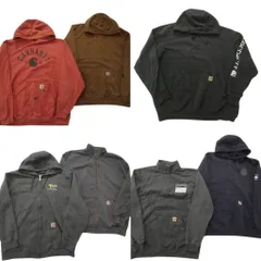 古着卸 まとめ売り カーハート CARHARTT スウェット 7枚セット (メンズ XL /2XL ) ハーフジップ スタンドカラー フーディー 中古 ND0507