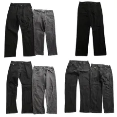 古着卸 まとめ売り Wrangler ラングラー ブラックデニム パンツ 7枚セット (メンズ 38 ) フェード アメカジ 中古 古着 ND0689