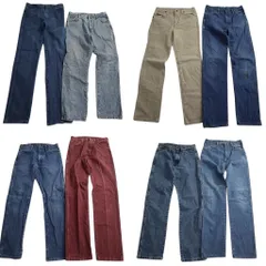 古着卸 まとめ売り Wrangler ラングラー デニム パンツ 8枚セット (メンズ 31 /32 ) インディゴブルー ストレート 中古 古着 ND0796