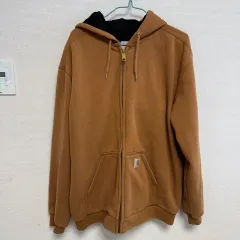 213 Carhartt カーハート サーマル フード ジップアップ M 茶色