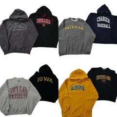 古着卸 まとめ売り カレッジ風 スウェット 8枚セット (メンズ XL ) アーチロゴ フーディー クルーネック LOWA 中古 古着 ND0812