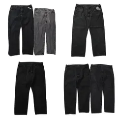 古着卸 まとめ売り RUSTLER ラスラー ブラックデニム パンツ 6枚セット (メンズ 40 /42 ) アメカジ グレー 中古 古着 ND0801
