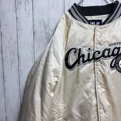 MLB シカゴ・ホワイトソックス サテンスタジアムジャケット ホワイト 105 刺繍ロゴ ワッペン ストリート