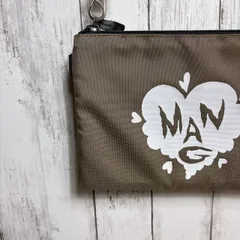 MANG マング グラフィックショルダーバッグ ブラウン×パープル リバーシブル仕様 ロゴプリント ストリート