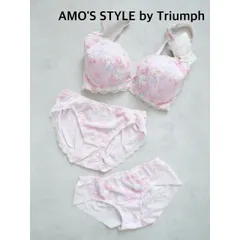 【新品】 AMO'S STYLE by Triumph　アモスタイルバイトリンプ　ブラジャー&ショーツ2枚　3点SET  E65/M   送料込み　6461296