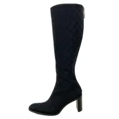 GUCCI(グッチ) ロングブーツ 37 C レディース GG柄 黒