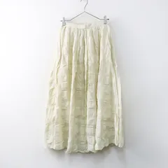 サマンサモスモス Samansa Mos2 SM2 シアーブロックチェックスカート F‖アイボリー ボトムス ロング フレア 【2400014735062】