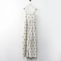 サマンサモスモス Samansa Mos2 SM2 レーヨン麻柄アソートサロペットパンツ F‖キナリ ドット 水玉【2400014734980】