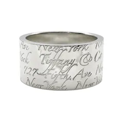 Tiffany&Co. ティファニー 11.5号 ノーツ ワイドリング 指輪 レタリング SV925 新品仕上済