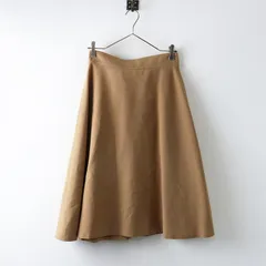ブルーレーベルクレストブリッジ BLUE LABEL CRESTBRIDGE ベルテッドフレアスカート 38＼ベージュ ストレッチ【2400014727289】
