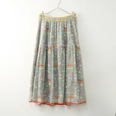 美品 人気シリーズ フランシュリッペ franche lippee ミニチュアコレクタースカート M グレー/総柄 ロング丈 ボリューム【2400014515992】のサムネイル