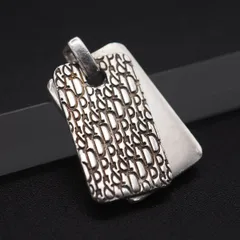 L107 Pinky＆Dianne ピンキーアンドダイアン SV刻印 ペンダント トップ デザイン プレート ロゴ パターン シルバー チャーム ヘッド