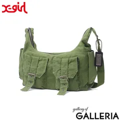 エックスガール ショルダーバッグ レディース かわいい 斜めがけバッグ おしゃれ 大きめ X-girl ショルダー バッグ 斜め掛けバッグ 軽い 軽量 ブランド 女の子 高校生 MULTI POCKET SHOULDER BAG 105253053009