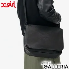 エックスガール ショルダーバッグ レディース 大きめ X-girl 斜めがけ 軽量 メッセンジャー フェイクレザー 通学 通勤 ショルダー 刺繍 A4 TRIBAL HEART FAUX LEATHER MESSENGER BAG 105253053003