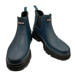 エーグル AIGLE SOFT RAIN M2 ロゴパッチ ハイカット レイン ブーツ サイドゴア ブーツ メンズ JPN：27 のサムネイル