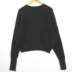 フリークスストア FREAKS STORE ニット セーター 長袖 綿 F ブラック 総柄 kz10581