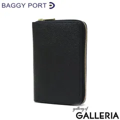 バギーポート 二つ折り財布 メンズ レディース 折財布 BAGGY PORT ブランド 大人 おしゃれ 財布 ラウンド型 小銭入れ 札入れ カード 本革 革 エコレザー ファスナー 黒桟革 ラウンドファスナーハーフ財布 ZYS-391
