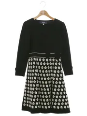 新品タグ付き　エムズグレイシー　 半袖膝丈ワンピース 黒×ベージュ　42 楽天市場】エムズグレイシー 42 ワンピースの通販