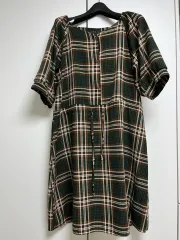 スクエアネック オフショルダー CHECK ONE PIECE