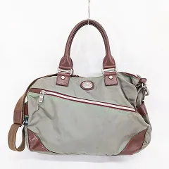 オロビアンコ OROBIANCO ショルダーバッグ ハンドバッグ 2WAY レザー ナイロン グリーン カーキ ブラウン 緑 茶 