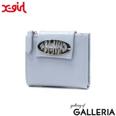 エックスガール 財布 レディース コンパクト 二つ折り X-girl 二つ折り財布 小さめ ブランド ミニ財布 かわいい おしゃれ 二つ折 薄い スリム 小銭入れ カード METAL OVAL LOGO BUCKLE WALLET 105252054002