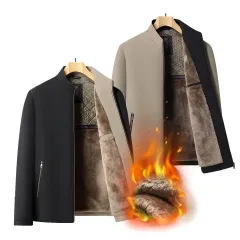 メンズ ブルゾン裏起毛ジャケット