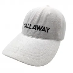 【美品】キャロウェイ キャップ 白×黒 パイル地 ロゴ刺しゅう FR ゴルフウェア Callaway