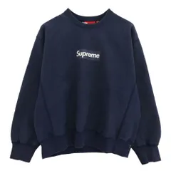 Supreme シュプリーム 25SS Washed Box Logo Crewneck ウォッシュド ボックス ロゴ クルーネック スウェット ネイビー系 M【極上美品】【中古】
