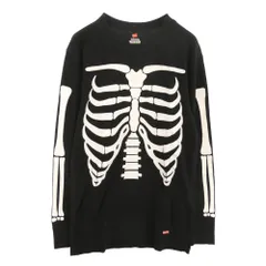 Supreme シュプリーム 25AW Hanes Bones Thermal Crew ヘインズ サーマル クルーネック 長袖 Tシャツ ブラック系 L【中古】