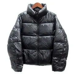 ユニクロ UNIQLO ウルトラ ライトダウン シャイニー ボリューム ジャケット ブラック 黒 L 450456