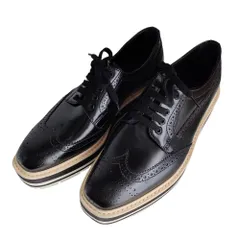 極美品✨プラダ ウィングチップ厚底ローファー プラットフォーム革靴 ビジネス37 2025年最新】PRADA ウイングチップの人気アイテム - メルカリ