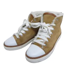 良品 HERMES エルメス ジミー ムートン ハイカットスニーカー 36 1/2