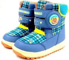【13.0ｃｍ－1足限定】ムーンスター APM C025E ブルー moonstar ブーツ  キッズ 防寒ブーツ スノーブーツ 冬用 防水設計  アンパンマン
