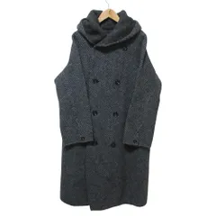 美品＊45R フロート縮絨deカーディガン グレー 現行タグ 45R（フォーティファイブアール）の「フロート縮絨deカーディガン