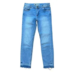 ZARA TRAFALUC クロップド スキニーデニム ブルー サイズ36 レディースS ザラ