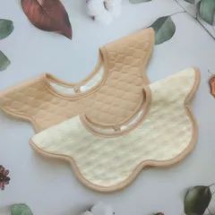 スタイ　ベビースタイ　よだれかけ　防水　360度　新品　女の子　男の子　まとめ売り　ガーゼ　花型　赤ちゃん　回転　くるくるスタイ　お食事エプロン　エプロン　お食事スタイ　ビブ　ベビー　ベビー服　ベビー用品　よだれカバー　つけ襟　まとめ売り　2枚セット　1B