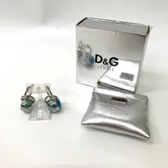 【DOLCE&GABBANA】ドルチェアンドガッバーナ ピアス シルバーカラー ブルー アクセサリー ドルガバ☆