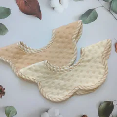 スタイ　ベビースタイ　よだれかけ　防水　360度　新品　女の子　男の子　まとめ売り　ガーゼ　花型　赤ちゃん　回転　花びらスタイ　お食事エプロン　エプロン　もくもくスタイ　シンプル　ベビー　ベビー用品　ベビー服　よだれカバー　無地　まとめ売り　2枚セット　3B