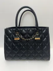 RANDA 2WAYチェーンデザインキルティングトートバッグ 黒　ブラック 12c69