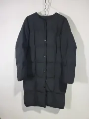 ブラック ロング 軽量 ダウン コート F