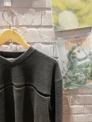 古着 大きいサイズ ロンT 長袖Tシャツ グレー