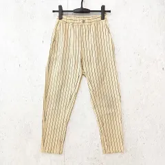 branshes ブランシェス ロングパンツ ガーデナーツイルテーパードパンツ ストライプ カジュアル アイボリー 150サイズ 〇◇