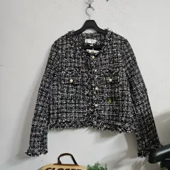 ツイード ジャケット ブラック レディース