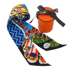 ☘️新品未使用 タグ付☘️ エルメス ツイリー　杖傘と決闘 ライトブルー ☘️新品未使用 タグ付☘️ エルメス ツイリー 杖傘と決闘 ライト