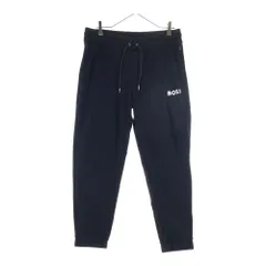 HUGO BOSS (ヒューゴボス) Oversized Fit ロゴプリント スウェットパンツ ブラック